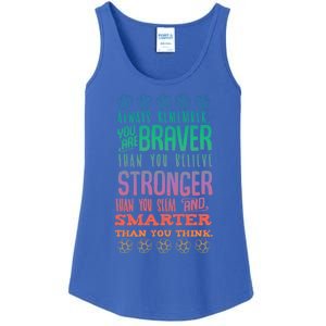 Always Remember You Are Braver Than You Believe Motivation Gift Ladies Essential Tank