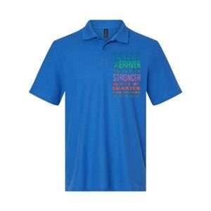 Always Remember You Are Braver Than You Believe Motivation Gift Softstyle Adult Sport Polo