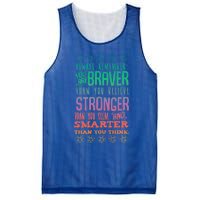 Always Remember You Are Braver Than You Believe Motivation Gift Mesh Reversible Basketball Jersey Tank