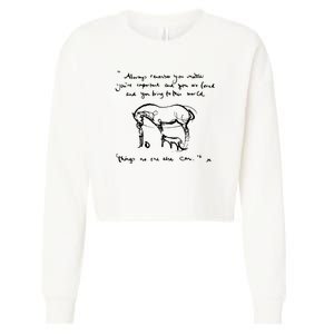 Always Remember You Are Important And Loved Quote Cropped Pullover Crew