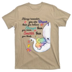 Always Remember You Are Braver Than You Believe Autism T-Shirt