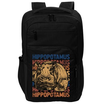 Animal Rights Zookeeper Africa Gift Idea Hippo Impact Tech Backpack