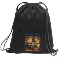 Animal Rights Zookeeper Africa Gift Idea Hippo Sweatshirt Cinch Pack Bag