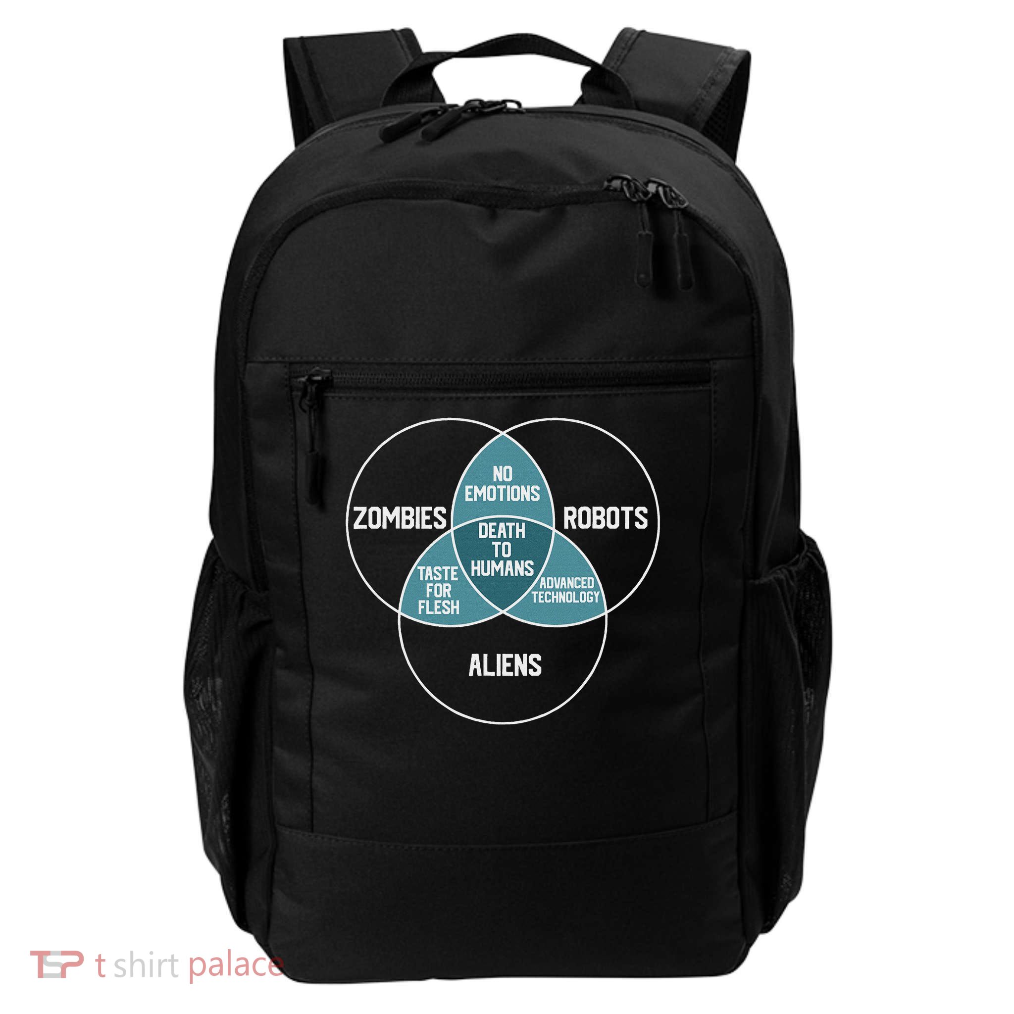 ALIENS, ROBOTS, ZOMBIES Venn Diagram  Daily Commute Backpack