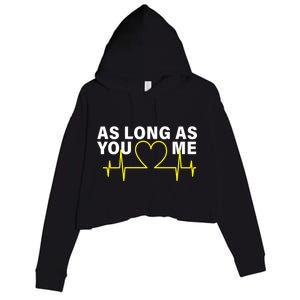 As Long As You Love Me Crop Fleece Hoodie