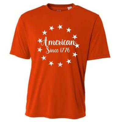 American Since 1776 Us Flag Independence Day Fourth Of July Gift Cooling Performance Crew T-Shirt