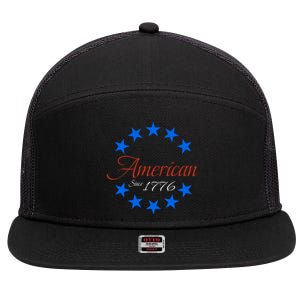 American Since 1776 Patriotic American We The People 1776 Conservative 7 Panel Mesh Trucker Snapback Hat