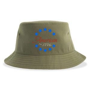 American Since 1776 Patriotic American We The People 1776 Conservative Sustainable Bucket Hat