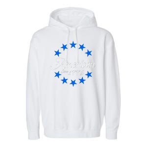 American Since 1776 Patriotic US Constitution American Flag Garment-Dyed Fleece Hoodie