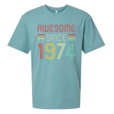 Awesome Since 1974 49th Birthday 49 Year Old Sueded Cloud Jersey T-Shirt