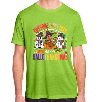 Awesome Since 1949 75th Birthday Funny Hallothanksmas Cute Gift Adult ChromaSoft Performance T-Shirt