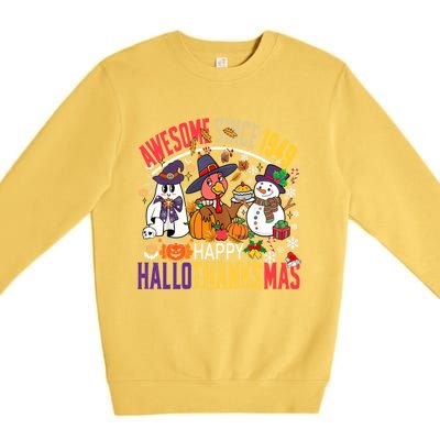 Awesome Since 1949 75th Birthday Funny Hallothanksmas Cute Gift Premium Crewneck Sweatshirt