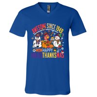 Awesome Since 1949 75th Birthday Funny Hallothanksmas Cute Gift V-Neck T-Shirt