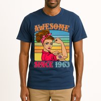 Awesome Since 1963 60th Birthday Messy Bun Rosie The Riveter Tall T-Shirt