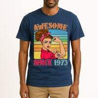 Awesome Since 1973 50th Birthday Messy Bun Rosie The Riveter Tall T-Shirt