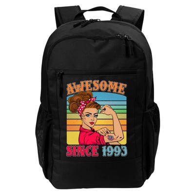 Awesome Since 1993 30th Birthday Messy Bun Rosie The Riveter Backpack