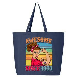 Awesome Since 1993 30th Birthday Messy Bun Rosie The Riveter 25L Jumbo Tote