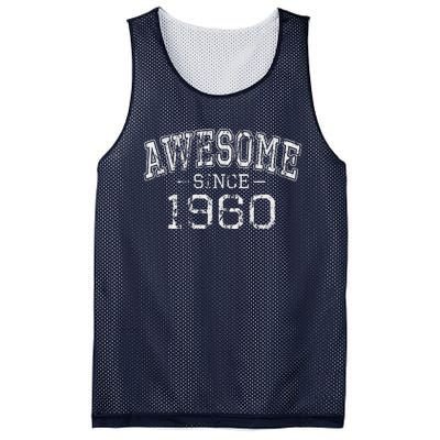 Awesome Since 1960 Vintage Style Born In 1960 Birthday Gift Mesh Reversible Basketball Jersey Tank