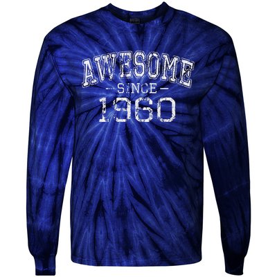 Awesome Since 1960 Vintage Style Born In 1960 Birthday Gift Tie-Dye Long Sleeve Shirt