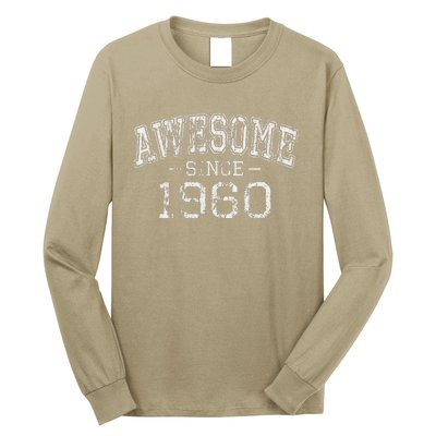 Awesome Since 1960 Vintage Style Born In 1960 Birthday Gift Long Sleeve Shirt