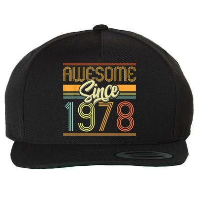 Awesome Since 1978 45th Birthday 45 Years Old Bday  Wo Wool Snapback Cap