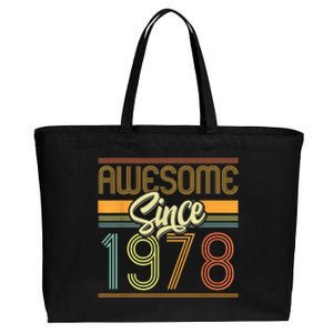 Awesome Since 1978 45th Birthday 45 Years Old Bday  Wo Cotton Canvas Jumbo Tote