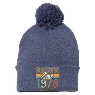 Awesome Since 1978 45th Birthday 45 Years Old Bday  Wo Pom Pom 12in Knit Beanie