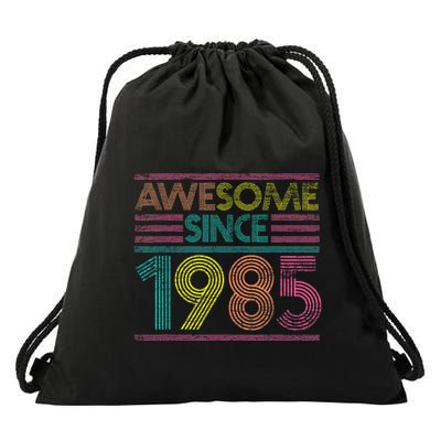Awesome Since 1985 37th Birthday Present Gifts 37 Years Old Drawstring Bag
