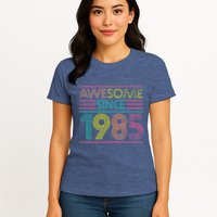 Awesome Since 1985 37th Birthday Present Gifts 37 Years Old Womens T-Shirt