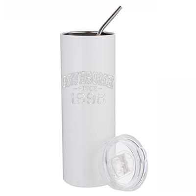 Awesome Since 1998 Vintage Style Born In 1998 Birthday Gift Stainless Steel Tumbler