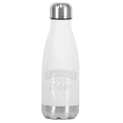 Awesome Since 1998 Vintage Style Born In 1998 Birthday Gift Stainless Steel Insulated Water Bottle