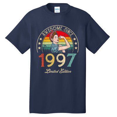 Awesome Since 1997 Vintage 1997 25th Birthday 25 Years Old Tall T-Shirt