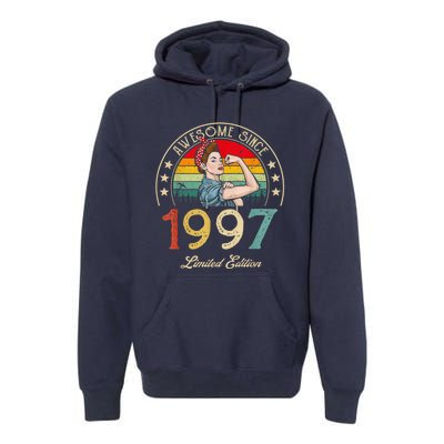 Awesome Since 1997 Vintage 1997 25th Birthday 25 Years Old Premium Hoodie