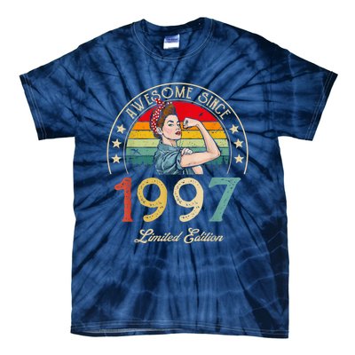 Awesome Since 1997 Vintage 1997 25th Birthday 25 Years Old Tie-Dye T-Shirt