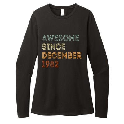 Awesome Since 1982 December Birthday 40 Years Old Womens CVC Long Sleeve Shirt