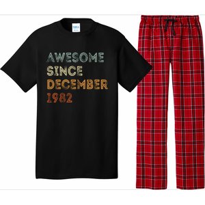 Awesome Since 1982 December Birthday 40 Years Old Pajama Set