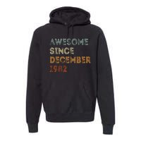 Awesome Since 1982 December Birthday 40 Years Old Premium Hoodie