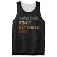 Awesome Since 1982 December Birthday 40 Years Old Mesh Reversible Basketball Jersey Tank