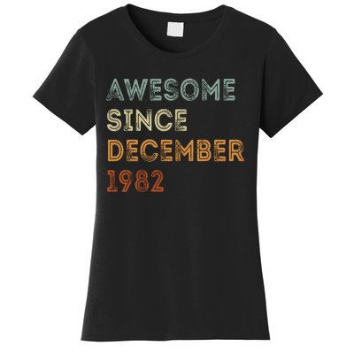 Awesome Since 1982 December Birthday 40 Years Old Women's T-Shirt