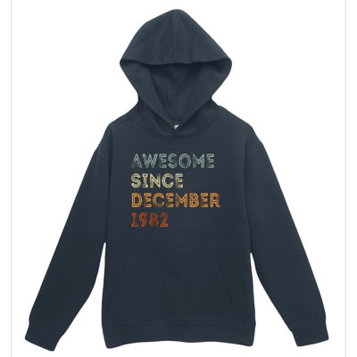 Awesome Since 1982 December Birthday 40 Years Old Urban Pullover Hoodie