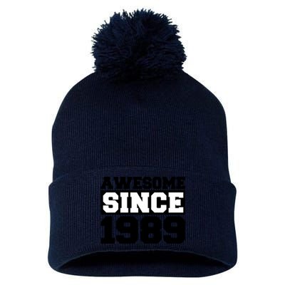 Awesome Since 1989 Pom Pom 12in Knit Beanie