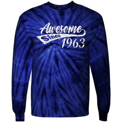 Awesome Since 1963 60th Birthday 60 Years Old Women Tie-Dye Long Sleeve Shirt