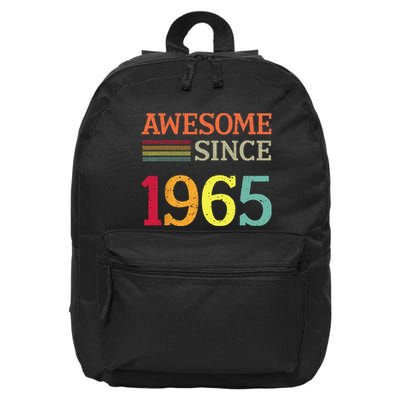Awesome Since 1965 58th Birthday Retro Vintage 16 in Basic Backpack