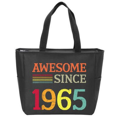 Awesome Since 1965 58th Birthday Retro Vintage Zip Tote Bag
