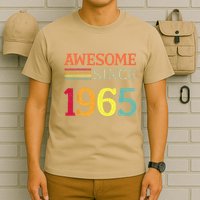 Awesome Since 1965 58th Birthday Retro Vintage T-Shirt