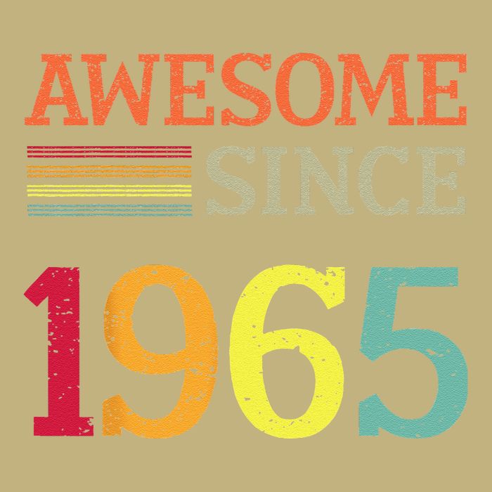 Awesome Since 1965 58th Birthday Retro Vintage T-Shirt