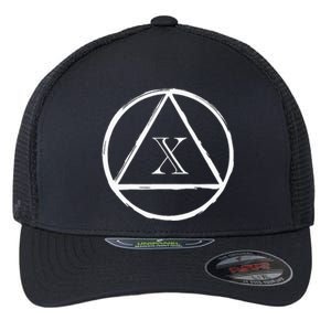 Aa Sobriety 10 Yr Abstinence 10 Years Sober Anniversary Gift Flexfit Unipanel Trucker Cap