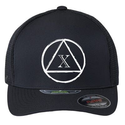 Aa Sobriety 10 Yr Abstinence 10 Years Sober Anniversary Gift Flexfit Unipanel Trucker Cap