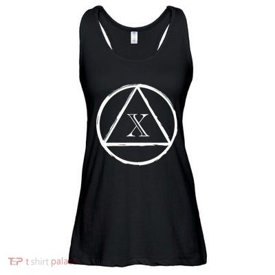 Aa Sobriety 10 Yr Abstinence 10 Years Sober Anniversary Gift Ladies Essential Flowy Tank