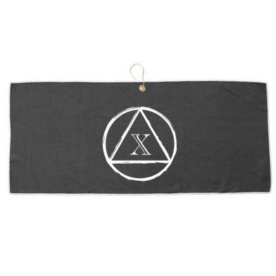 Aa Sobriety 10 Yr Abstinence 10 Years Sober Anniversary Gift Large Microfiber Waffle Golf Towel